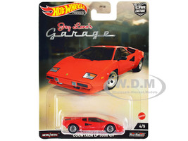 Lamborghini Countach LP 5000 QV Red Jay Leno’s Garage Diecast Model Car Hot Wheels HCK09