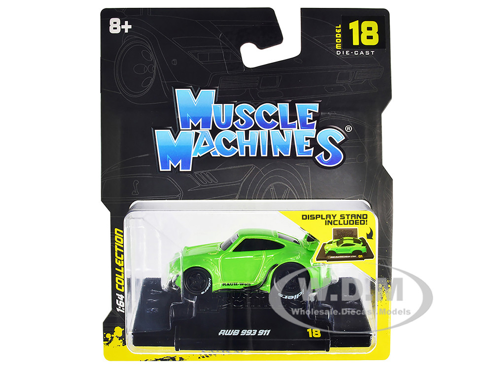 RWB 911 993 Bright Green RAUH Welt BEGRIFF 1 64 Diecast