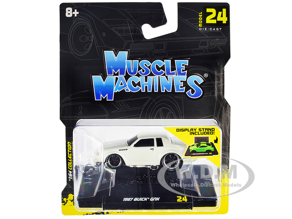1987 Buick GNX Pearl White 1/64 Diecast Model Car Muscle Machines