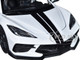 2020 Chevrolet Corvette Stingray Coupe White Black Stripes Special Edition Series 1/24 Diecast Model Car Maisto 31534