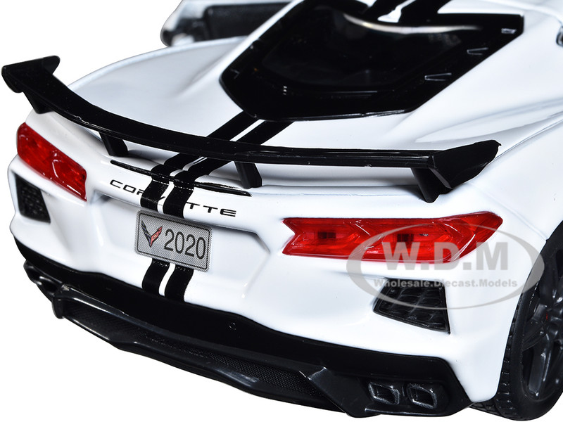 2020 Chevrolet Corvette Stingray Coupe White Black Stripes