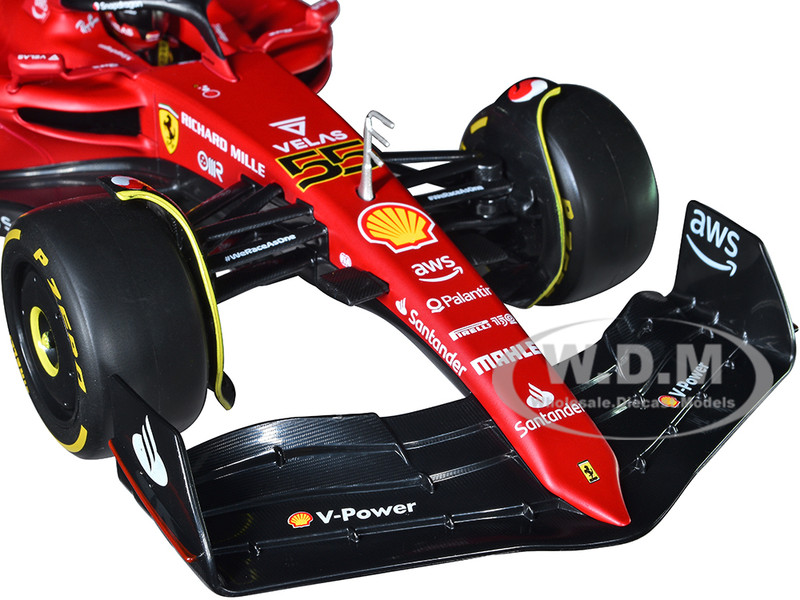  Bburago - 1/18 Scale Model Compatible with Ferrari Replica  Miniature Model Compatible with Scuderia F1-75 # 55 Compatible with Carlos  Sainz Season 2022 Formula 1 Scale Model Collectible (Red) : Arts, Crafts &  Sewing