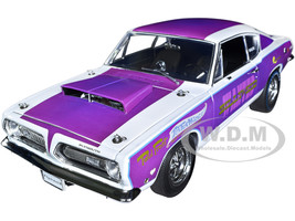1968 Plymouth Barracuda Purple Metallic White Billy the Kid Limited Edition 822 pieces Worldwide 1/18 Diecast Model Car ACME A1806125