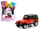 1994 Jeep Wrangler Red Black Top Beverly Hills 90210 1990-2000 TV Series Hollywood Series Release 37 1/64 Diecast Model Car Greenlight 44970B