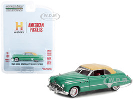 1949 Buick Roadmaster Convertible Green Tan Soft Top American Pickers 2010-Current TV Series "Hollywood Series Release 37 1/64 Diecast Model Car Greenlight 44970D