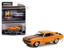 1967 Chevrolet Camaro RS Orange Black Stripes Counting Cars 2012-Current TV Series Hollywood Series Release 37 1/64 Diecast Model Car Greenlight 44970F