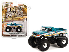 1993 Ford F-250 Monster Truck Teal Wildfoot Kings of Crunch Series 11 1/64 Diecast Model Car Greenlight 49110F