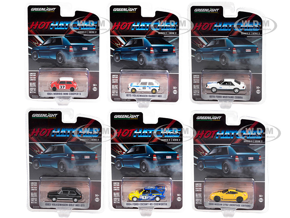 Hot Hatches Set 6 pieces Series 2 1/64 Diecast Model Cars