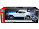 1972 Ford Mustang Sprint White Blue Stripes Class of 1972 American Muscle Series 1/18 Diecast Model Car Auto World AMM1286