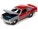 1976 Plymouth Volare Road Runner Bright Red Primer Gray Black Stripes Project in Progress Limited Edition 12018 pieces Worldwide Street Freaks Series 1/64 Diecast Model Car Johnny Lightning JLSF023-JLSP233B