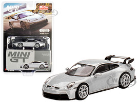 Porsche 911 992 GT3 GT Silver Metallic Limited Edition 3600 pieces Worldwide 1/64 Diecast Model Car True Scale Miniatures MGT00390