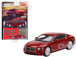 2022 Bentley Continental GT Speed Candy Red Limited Edition 1200 pieces Worldwide 1/64 Diecast Model Car Mini GT MGT00420