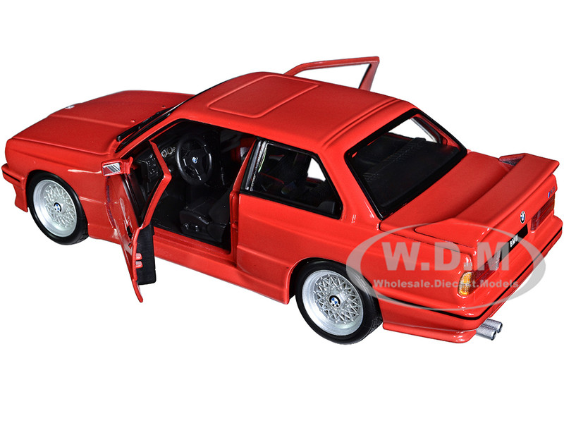 1988 BMW 3 SERIES M3 E30 RED 1/24 DIECAST MODEL CAR BY BBURAGO