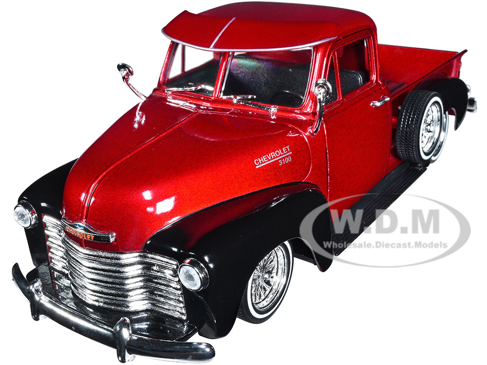  Chevrolet Pickup Truck Lowrider Rojo Metálico Negro Dos tonos Low Rider Collection / Diecast Model Car Welly 7LRW-MRD