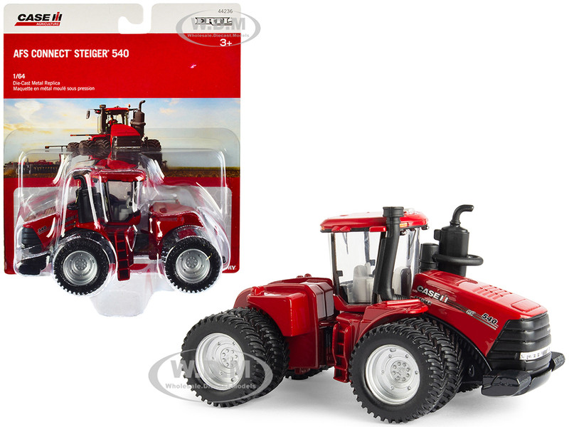 Case AFS Connect Steiger 540 Tractor Dual Wheels Red Case IH Agriculture 1/64 Diecast Model ERTL TOMY 44236
