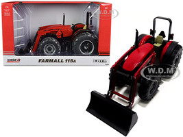Farmall 115A Tractor L575 Loader Red Black Case IH Agriculture 1/16 Diecast Model ERTL TOMY 44254