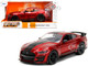 2020 Ford Mustang Shelby GT500 Candy Red Black Stripes Bigtime Muscle Series 1/24 Diecast Model Car Jada 34198