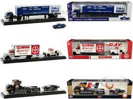 Auto Haulers Set 3 Trucks Release 57 Limited Edition 8400 pieces Worldwide 1/64 Diecast Models M2 Machines 36000-57