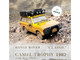 Land Rover Range Rover Classic Camel Trophy 1982 Yellow Dust Effect Roof Rack Tool Box 4 Oil Container Accessories 1/64 Diecast Model Car Inno Models IN64-RRC-CT82DE