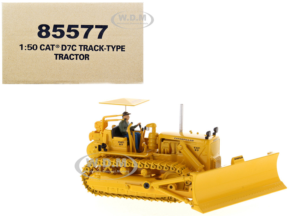 drijvend monster Beperkingen CAT Caterpillar D7C Track-Type Tractor Dozer Yellow Operator Vintage Series  1/50 Diecast Model Diecast Masters 85577