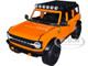 2021 Ford Bronco Orange Black Stripes Roof Rack Just Trucks Series 1/24 Diecast Model Car Jada 34289