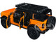2021 Ford Bronco Orange Black Stripes Roof Rack Just Trucks Series 1/24 Diecast Model Car Jada 34289