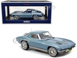 1963 Chevrolet Corvette Stingray Light Blue Metallic 1/18 Diecast Model Car Norev 189050