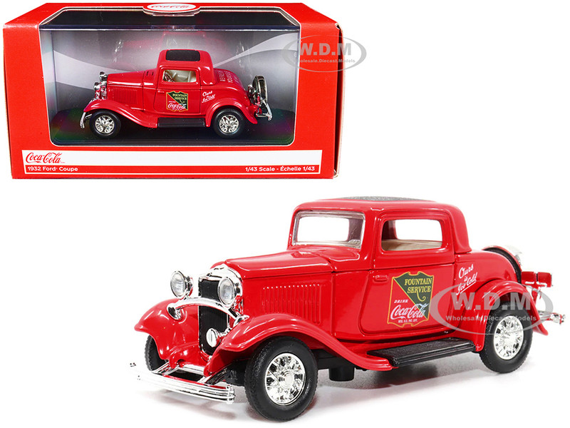 1932 Ford Coupe Coca-Cola Red Black Top 1/43 Diecast Model Car Motor City Classics 443030