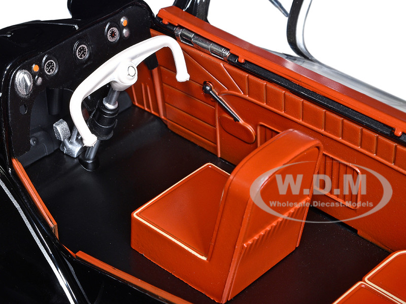 Messerschmitt KR200 Bubble Top Black Red Interior 1/18 Diecast