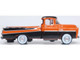 1957 Dodge D100 Sweptside Pickup Truck Omaha Orange Jewel Black 1/87 HO Scale Diecast Model Car Oxford Diecast 87DP57004