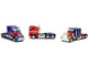 Transformers Optimus Prime Trucks Set 3 pieces Hollywood Rides Series 1/32 Diecast Model Cars Jada 33396