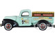 1940 Ford Pickup Truck Property Management Light Green Graphics Mr. Monopoly Construction Resin Figure Monopoly 1/18 Diecast Model Car Auto World AWSS138