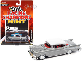 1957 Chevrolet Bel Air Hardtop Silver Metallic White Top Racing Champions Mint 2022 Release 2 Limited Edition 8524 pieces Worldwide 1/64 Diecast Model Car Racing Champions RC015-RCSP023