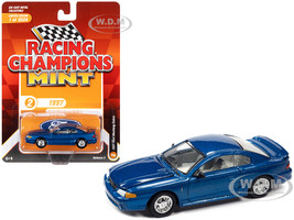 1997 Ford Mustang Cobra Blue Metallic Racing Champions Mint 2022 Release 2 Limited Edition 8524 pieces Worldwide 1/64 Diecast Model Car Racing Champions RC015-RCSP025