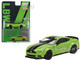 Ford Mustang LB-WORKS Grabber Lime Green Black Stripes Imagine All The People Living Life In Peace Limited Edition 3000 pieces Worldwide 1/64 Diecast Model Car True Scale Miniatures MGT00426