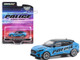 2022 Ford Mustang Mach E Police Blue with Black Top All Electric Pilot Program Vehicle Hobby Exclusive Series 1/64 Diecast Model Car Greenlight 30429