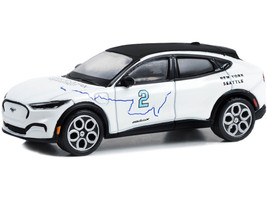 2021 Ford Mustang Mach-E - New York to Seattle Transcontinental Tour "Ocean to Ocean, Reimagined" White "Hobby Exclusive" 1/64 Diecast Model Greenlight 30438