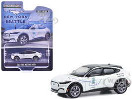 2021 Ford Mustang Mach E #2 New York to Seattle Transcontinental Tour White with Black Top Hobby Exclusive Series 1/64 Diecast Model Car Greenlight 30438