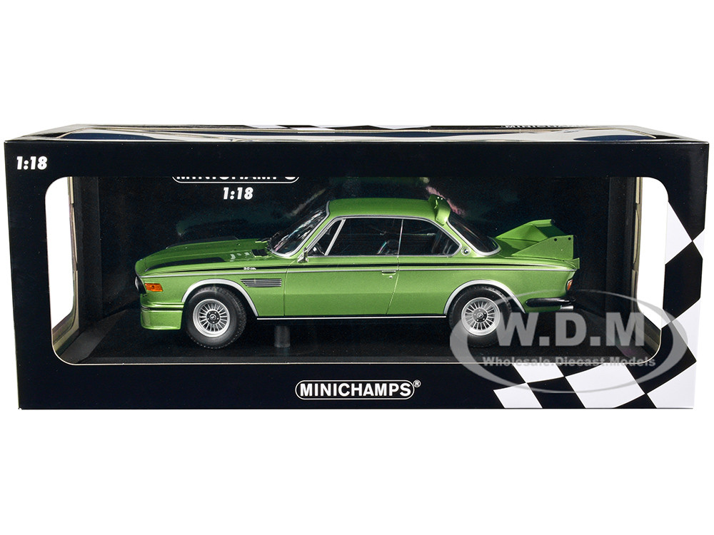 1973 BMW 3.0 CSL Green Metallic with Black Stripes Limited Edition