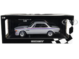 1973 BMW 3.0 CSL Silver Metallic Red Blue Stripes Limited Edition 540 pieces Worldwide 1/18 Diecast Model Car Minichamps 155028135