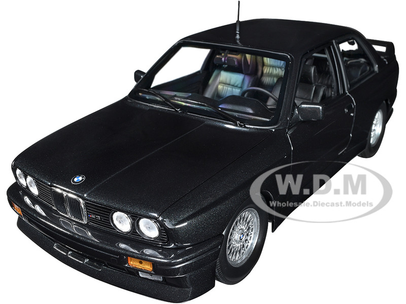 1987 BMW M3 Street Black Metallic 1/18 Diecast Model Car Minichamps 180020306