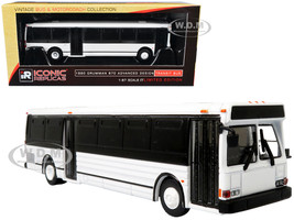 1980 Grumman 870 Advanced Design Transit Bus Plain White Vintage Bus & Motorcoach Collection 1/87 Diecast Model Iconic Replicas 87-0406