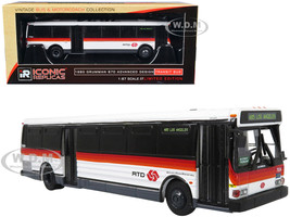 1980 Grumman 870 Advanced Design Transit Bus Southern California Rapid Transit District 485 Los Angeles Vintage Bus & Motorcoach Collection 1/87 HO Diecast Model Iconic Replicas 87-0412