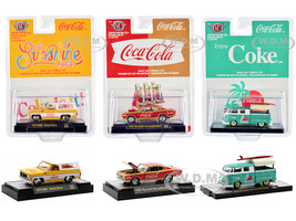 Coca-Cola Set 3 pieces Release 23 Limited Edition 8750 pieces Worldwide 1/64 Diecast Model Cars M2 Machines 52500-A23