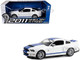 2011 Shelby GT500 Performance White with Grabber Blue Stripes 1/18 Diecast Model Car Greenlight 13674
