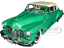 1947 Cadillac Series 62 Soft Top Ardsley Green Metallic Tan Soft Top 1/18 Diecast Model Car Auto World AW315