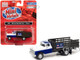 1960 Ford Stake Bed Truck Chevron Blue White 1/87 HO Scale Model Car Classic Metal Works 30641