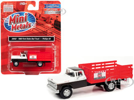 1960 Ford Stake Bed Truck Phillips 66 Black  White Red Stakes 1/87 HO Scale Model Car Classic Metal Works 30642