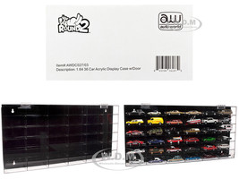 36 Car Acrylic Display Show Case 1/64 Scale Models Auto World AWDC027