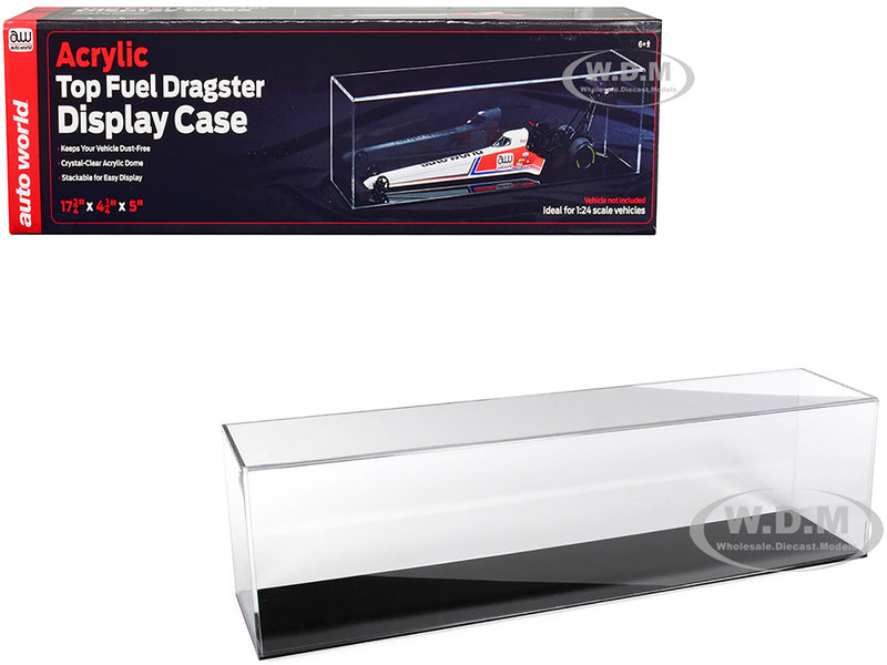 Acrylic Top Fuel Dragster Collectible Display Show Case 1/24 Scale Model Cars Auto World AWDC028